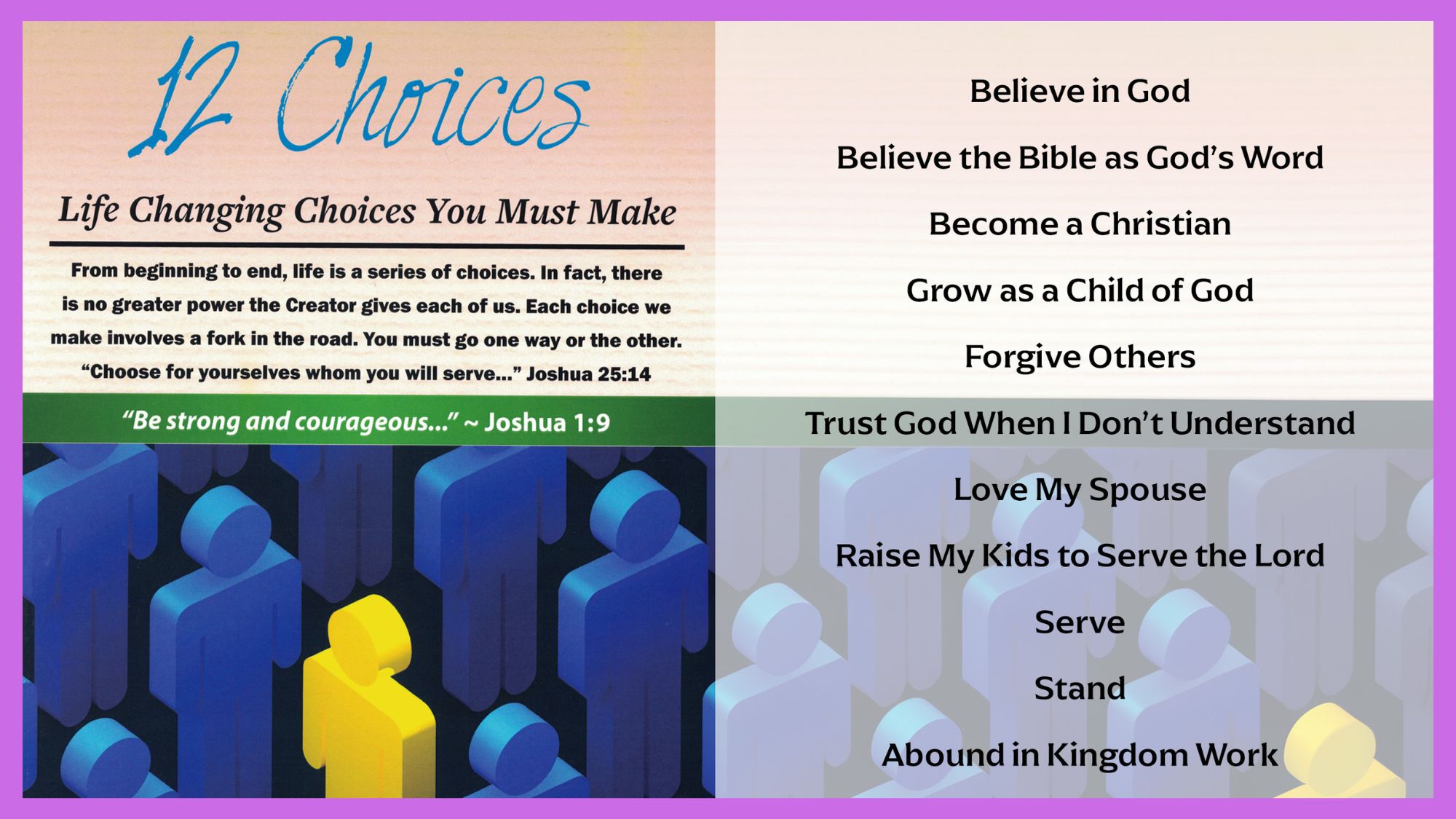 12 Choices - Life Changing Choices You Must Make: Choice # 3 Become a Christian